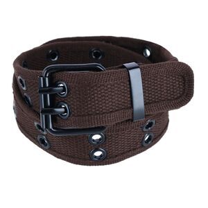 CTM Kids 2 Hole Roller Buckle Canvas Belt